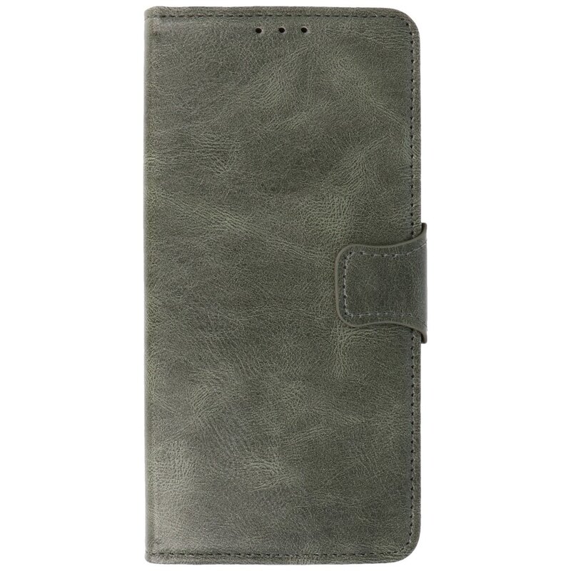 Pull Up PU Leather Bookstyle for Nokia X10 - Nokia X20 Dark Green