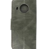 Pull Up PU Leather Bookstyle para Nokia X10 - Nokia X20 Verde oscuro