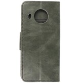 Pull Up PU Leather Bookstyle for Nokia X10 - Nokia X20 Dark Green