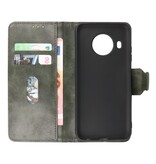 Pull Up in pelle PU Bookstyle per Nokia X10 - Nokia X20 verde scuro