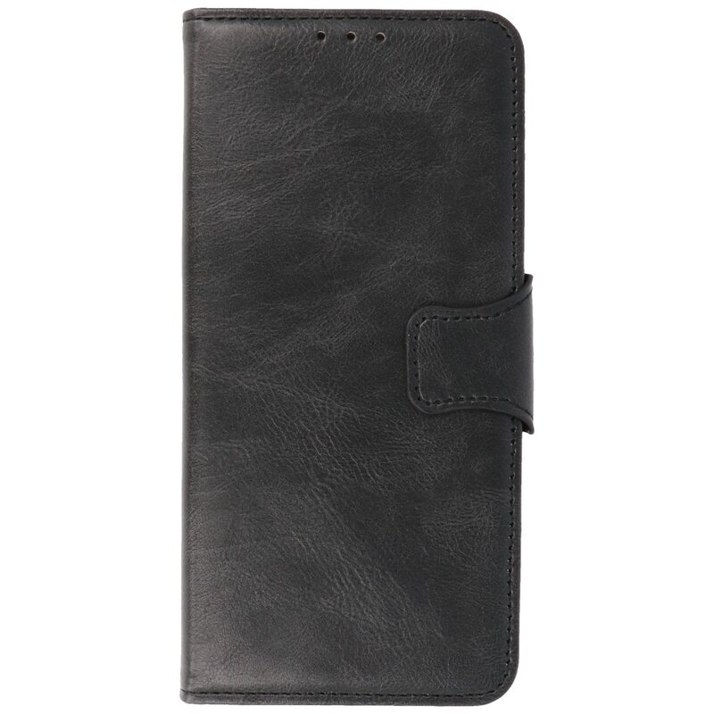 Style de livre en cuir PU Pull Up pour Motorola Moto G50 Noir