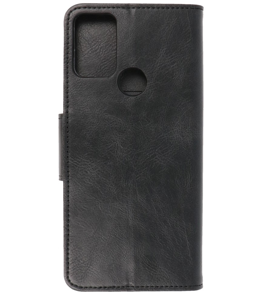 Pull Up PU Leather Bookstyle for Motorola Moto G50 Black