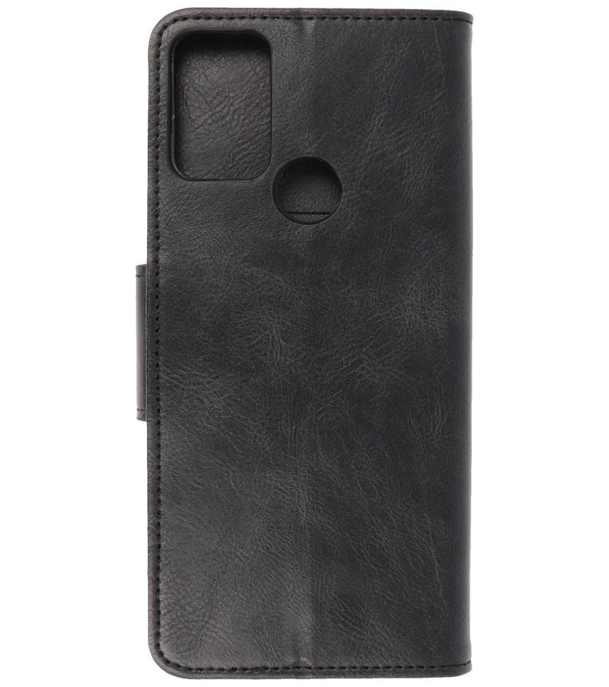 Style de livre en cuir PU Pull Up pour Motorola Moto G50 Noir