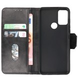 Style de livre en cuir PU Pull Up pour Motorola Moto G50 Noir