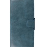 Pull Up PU-Leder Bookstyle für Motorola Moto G50 Blau