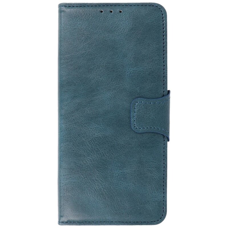 Pull Up PU-Leder Bookstyle für Motorola Moto G50 Blau