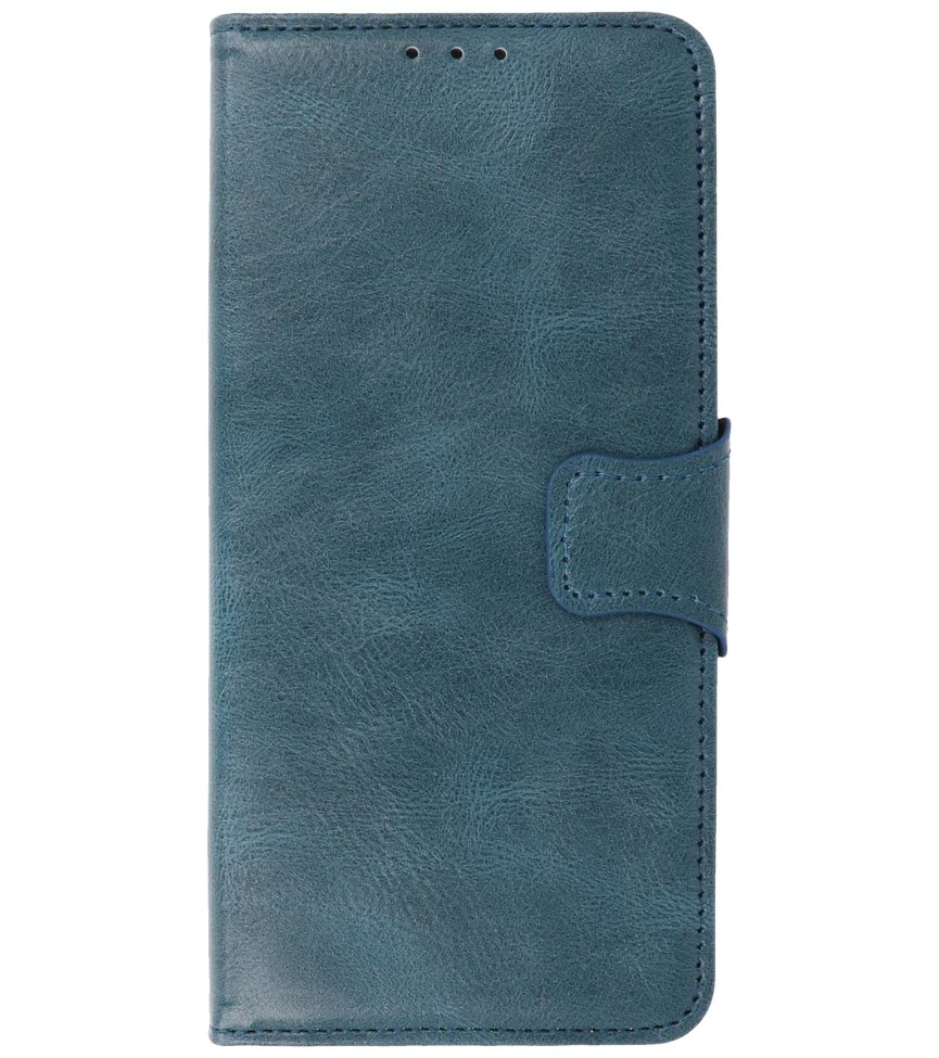 Pull Up PU Leather Bookstyle for Motorola Moto G50 Blue