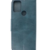 Style de livre en cuir PU Pull Up pour Motorola Moto G50 Bleu