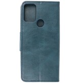 Pull Up PU Leather Bookstyle for Motorola Moto G50 Blue