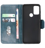 Pull Up PU Leather Bookstyle for Motorola Moto G50 Blue