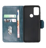 Pull Up PU-Leder Bookstyle für Motorola Moto G50 Blau