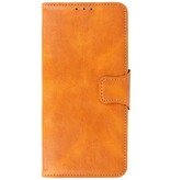 Pull Up PU Leder Bookstyle für Motorola Moto G50 Braun