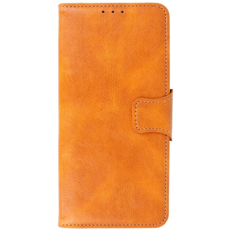 Pull Up PU Leder Bookstyle für Motorola Moto G50 Braun