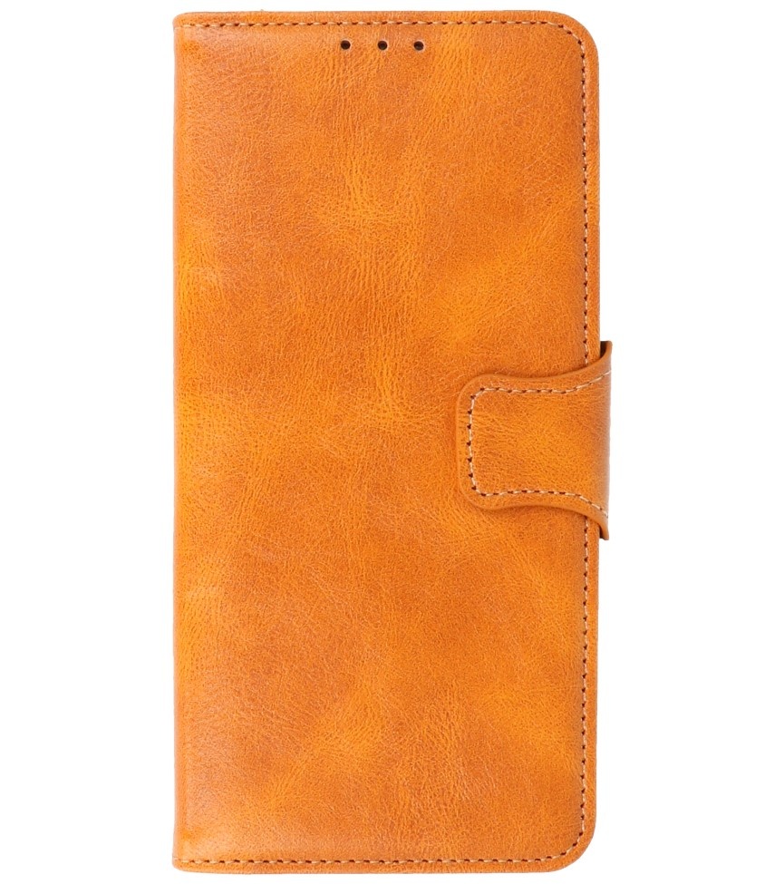 Pull Up PU Leather Bookstyle for Motorola Moto G50 Brown