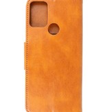 Style de livre en cuir PU Pull Up pour Motorola Moto G50 Marron