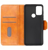 Style de livre en cuir PU Pull Up pour Motorola Moto G50 Marron