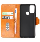 Pull Up PU Leather Bookstyle for Motorola Moto G50 Brown