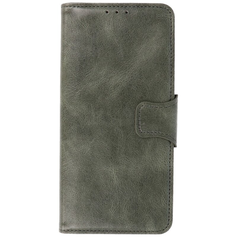 Pull Up PU læder bogstil til Motorola Moto G50 mørkegrøn