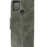 Style de livre en cuir PU Pull Up pour Motorola Moto G50 vert foncé