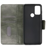 Pull Up PU Leather Bookstyle for Motorola Moto G50 Dark Green
