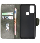 Style de livre en cuir PU Pull Up pour Motorola Moto G50 vert foncé