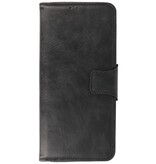 Pull Up PU Leder Bookstyle voor Motorola Moto G100 Zwart