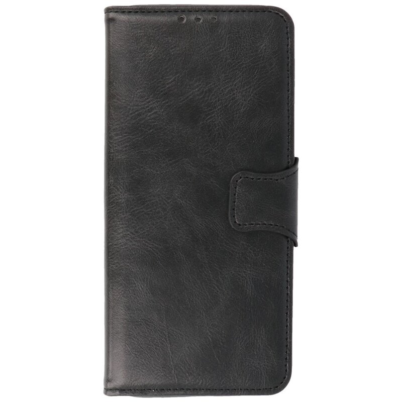 Pull Up PU læder bogstil til Motorola Moto G100 Sort