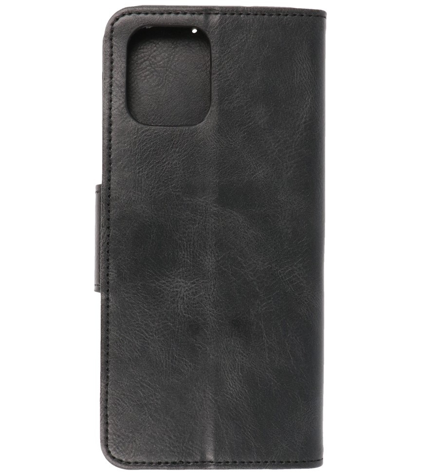 Pull Up PU Leather Bookstyle for Motorola Moto G100 Black