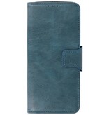 Style de livre en cuir PU Pull Up pour Motorola Moto G100 Bleu