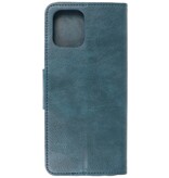 Pull Up PU Leder Bookstyle voor Motorola Moto G100 Blauw