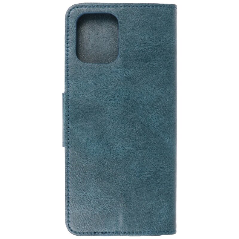 Pull Up PU-Leder Bookstyle für Motorola Moto G100 Blau