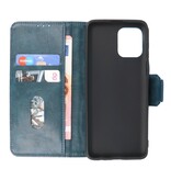 Style de livre en cuir PU Pull Up pour Motorola Moto G100 Bleu