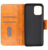 Pull Up PU Leather Bookstyle for Motorola Moto G100 Brown