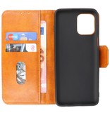 Pull Up PU Leather Bookstyle for Motorola Moto G100 Brown