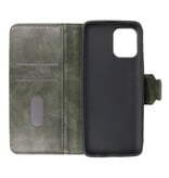 Style de livre en cuir PU Pull Up pour Motorola Moto G100 vert foncé