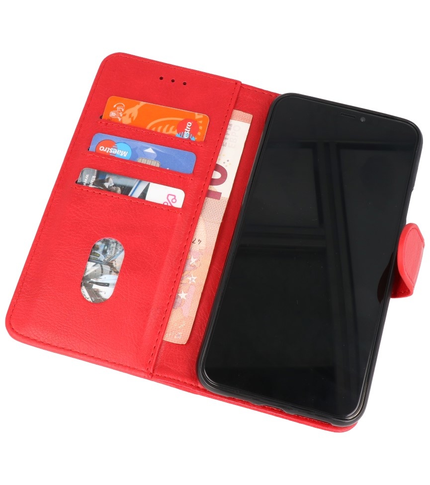 Bookstyle Wallet Cases Etui pour Samsung Galaxy A22 5G Rouge