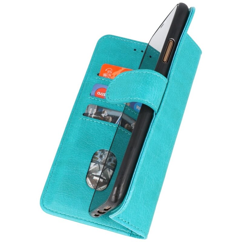 Bookstyle Wallet Cases Hoesje voor Samsung Galaxy A22 5G Groen