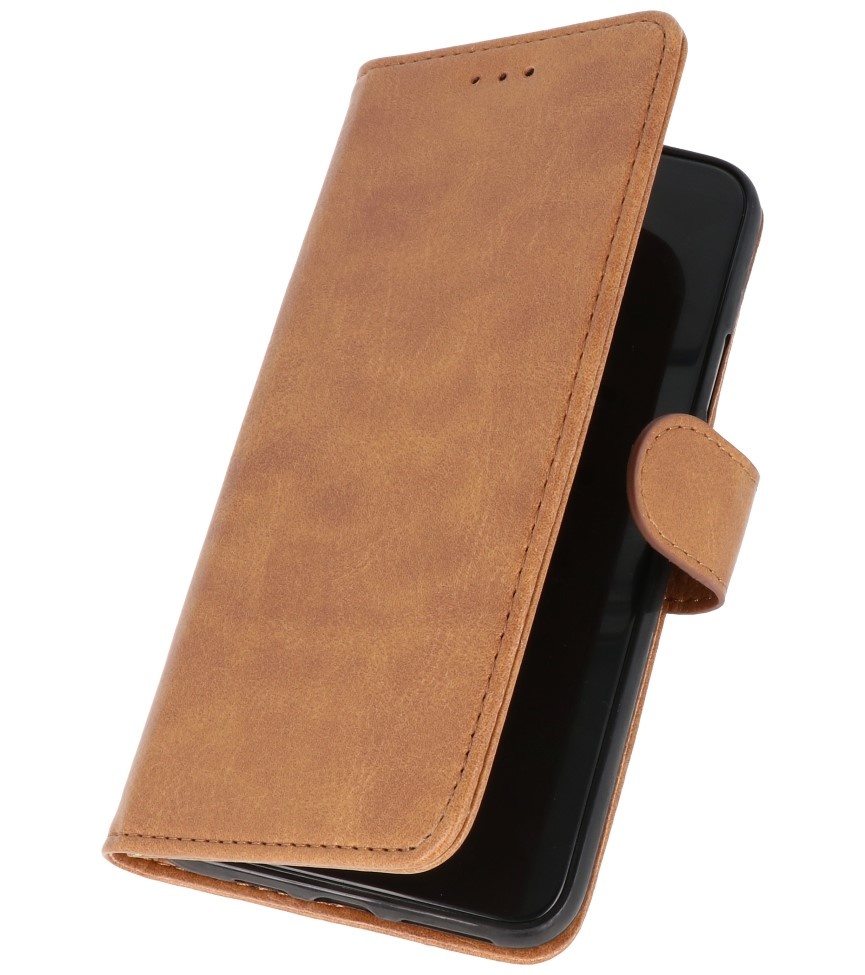 Bookstyle Wallet Cases Etui pour Samsung Galaxy S21 FE Marron