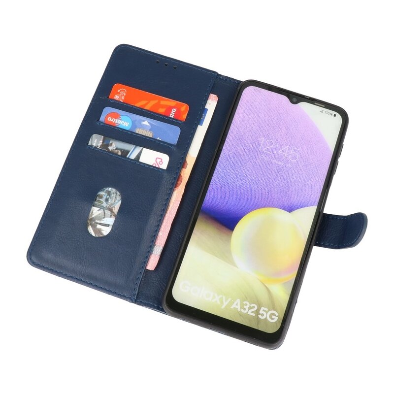Étui portefeuille Bookstyle pour Samsung Galaxy A32 5G Marine