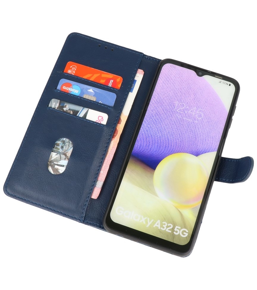 Bookstyle Wallet Cases Hoesje voor Samsung Galaxy A32 5G Navy