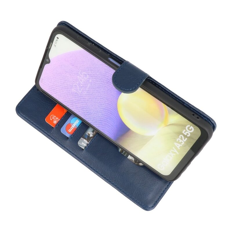 Étui portefeuille Bookstyle pour Samsung Galaxy A32 5G Marine