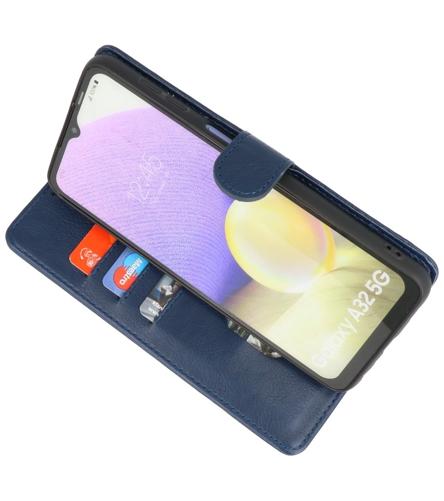 Bookstyle Wallet Cases Hoesje voor Samsung Galaxy A32 5G Navy