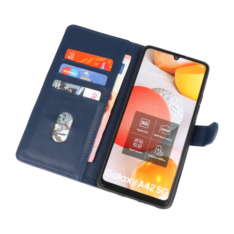 Bookstyle Wallet Tasker Taske til Samsung Galaxy A42 5G Navy