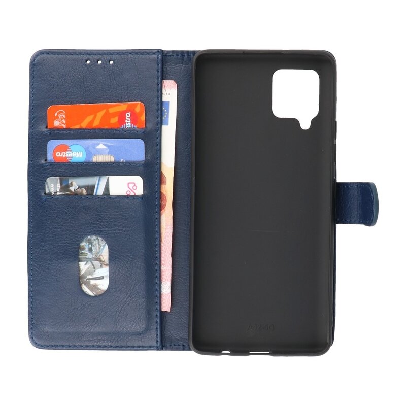 Custodia a portafoglio Bookstyle Custodia per Samsung Galaxy A42 5G Navy