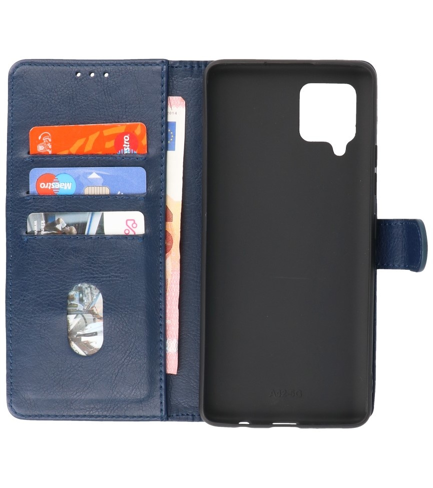 Bookstyle Wallet Cases Hoesje voor Samsung Galaxy A42 5G Navy