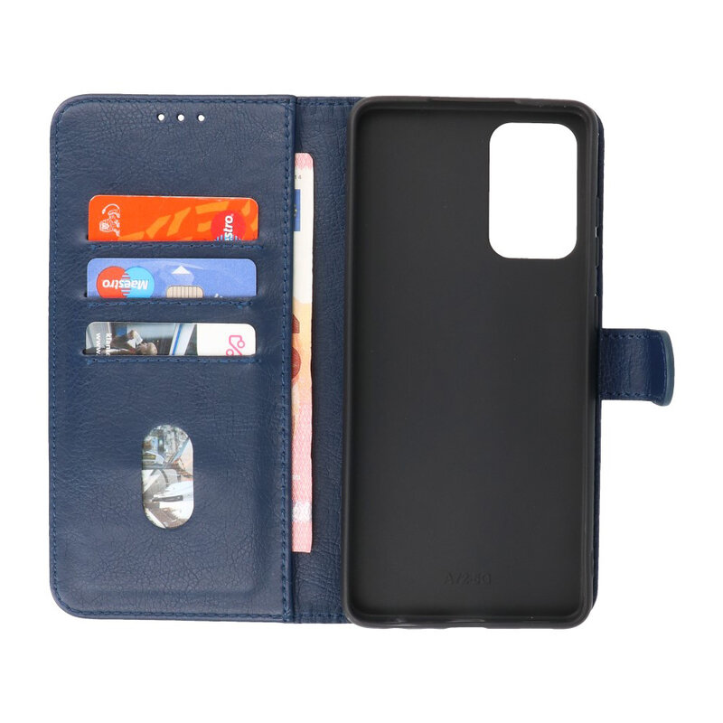 Custodia a portafoglio Bookstyle per Samsung Galaxy A72 5G Navy