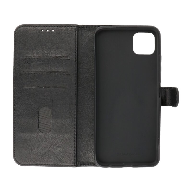 Étui portefeuille Bookstyle pour Samsung Galaxy A22 5G Noir