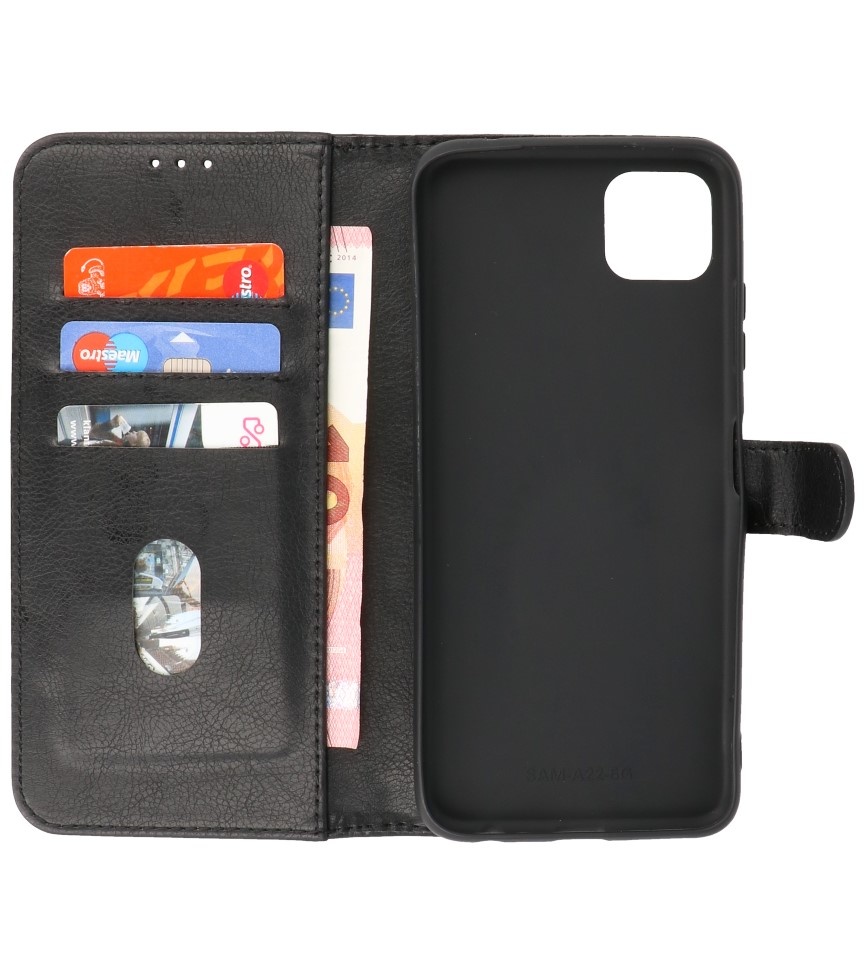 Bookstyle Wallet Cases Case for Samsung Galaxy A22 5G Black