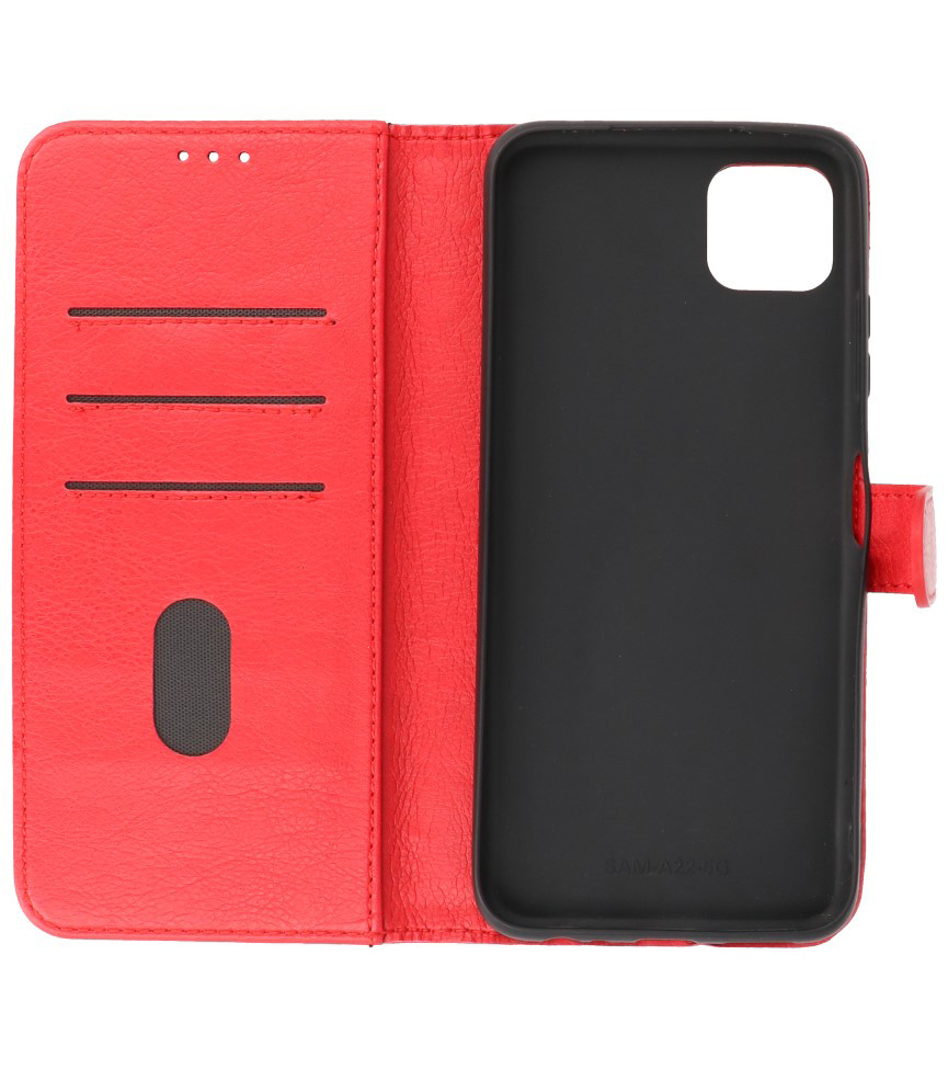 Bookstyle Wallet Cases Case for Samsung Galaxy A22 5G Red