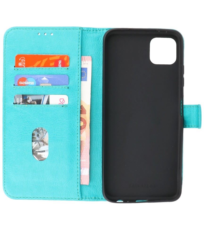 Bookstyle Wallet Cases Case for Samsung Galaxy A22 5G Green